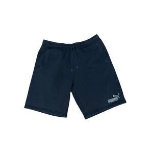 Puma Men’s-L Black Sweat Shorts Casual Wear Front Pockets Drawstring 9.5" Inseam